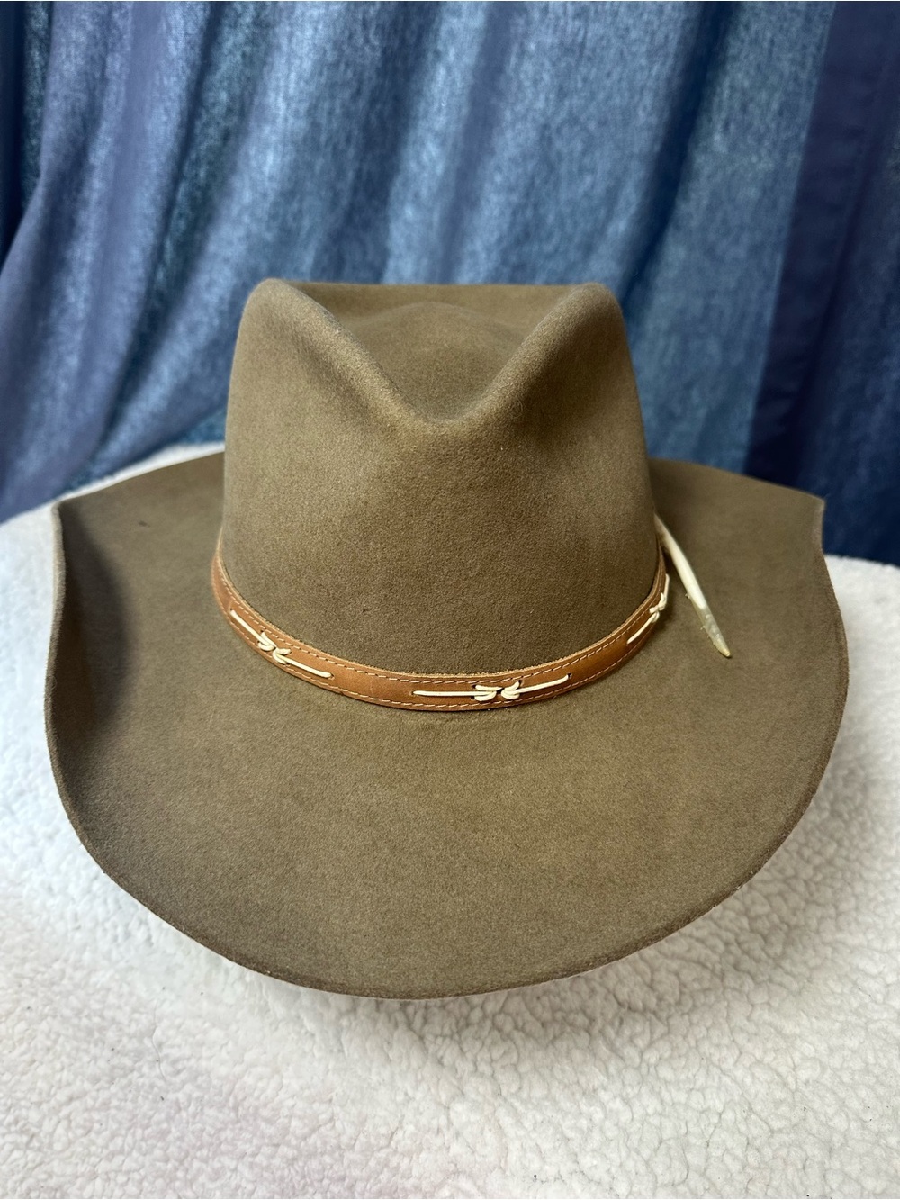 Stetson American Buffalo Collection Felt Cowboy Hat Size 7 5/8 XL 61 Driftwood